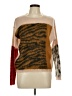 Luisa Cerano Animal Print Brown Tan Pullover Sweater Size L - photo 1