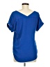 Pink Rose Blue Short Sleeve Blouse Size M - photo 2