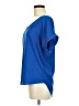 Pink Rose Blue Short Sleeve Blouse Size M - photo 5
