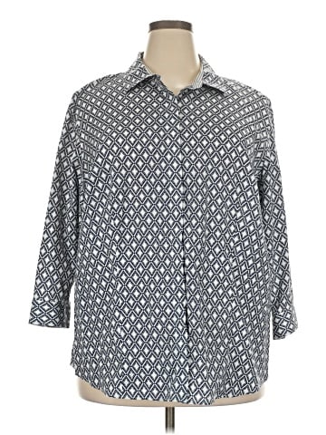 Talbots 3/4 Sleeve Button-Down Shirt (view 1)