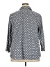 Talbots Print Gray 3/4 Sleeve Button-Down Shirt Size 22 - photo 2