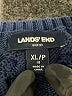 Lands' End 100% Baumwolle Chevron-herringbone Blue Pullover Sweater Size XL (petite) - photo 7