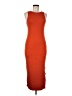 Shein Solid Orange Casual Dress Size 6 - photo 1