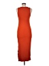 Shein Solid Orange Casual Dress Size 6 - photo 2