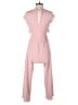 THREE PINK HEARTS Solid Pink Jumpsuit Size L - photo 2