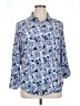 Talbots 100% Viscose Paisley Blue 3/4 Sleeve Button-Down Shirt Size 1X - photo 1