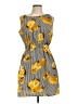 Speed Control 100% Polyester Print Gray Cocktail Dress Size L - photo 1