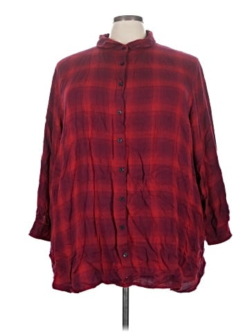 Ava & Viv 3/4 Sleeve Button-Down Shirt (view 1)