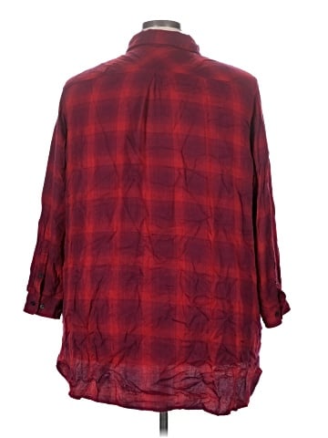 Ava & Viv 3/4 Sleeve Button-Down Shirt (view 2)