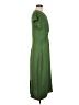 MNG Solid Green Casual Dress Size 8 - photo 4