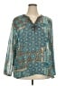 Fred David 100% Polyester Teal 3/4 Sleeve Blouse Size 3X - photo 1