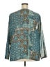 Fred David 100% Polyester Teal 3/4 Sleeve Blouse Size 3X - photo 2