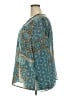 Fred David 100% Polyester Teal 3/4 Sleeve Blouse Size 3X - photo 5