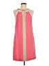 Ann Taylor 100% Polyester Color Block Pink Casual Dress Size 8 - photo 1