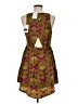 Harlyn 100% Silk Paisley Brown Cocktail Dress Size M - photo 2