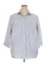 Talbots Stripes Blue 3/4 Sleeve Button-Down Shirt Size 22 - photo 1
