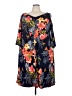 Connected Apparel Tropical Blue Casual Dress Size 22 - photo 1