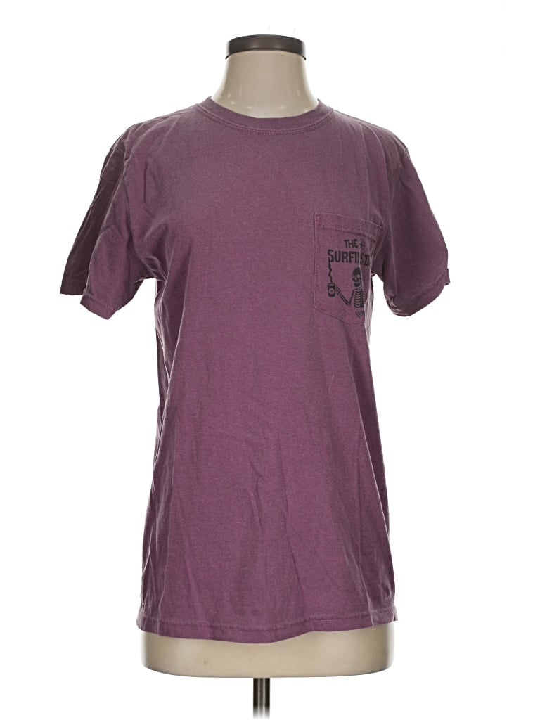 Pre-owned Assorted Brands Short Sleeve T-shirt In Burgundy