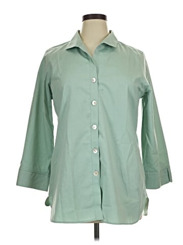 Foxcroft 3/4 Sleeve Button-Down Shirt (view 1)