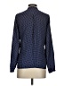 Zara 100% Polyester Polka Dots Blue Long Sleeve Blouse Size XS - photo 2