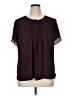 Daniel Rainn 100% Polyester Burgundy Short Sleeve Blouse Size XL - photo 1