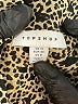 Topshop Animal Print Gold Long Sleeve Blouse Size 8 - photo 7