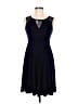 En Focus Studio Solid Blue Cocktail Dress Size 6 - photo 1
