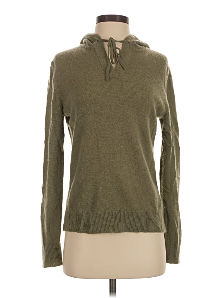 Pre-owned Theory Cashmere Pullover Sweater In Green