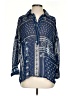 Zara Paisley Blue 3/4 Sleeve Button-Down Shirt Size XS - photo 1
