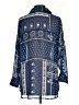 Zara Paisley Blue 3/4 Sleeve Button-Down Shirt Size XS - photo 2