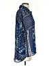 Zara Paisley Blue 3/4 Sleeve Button-Down Shirt Size XS - photo 4