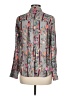 Ecru Paisley Gray Long Sleeve Blouse Size M - photo 2
