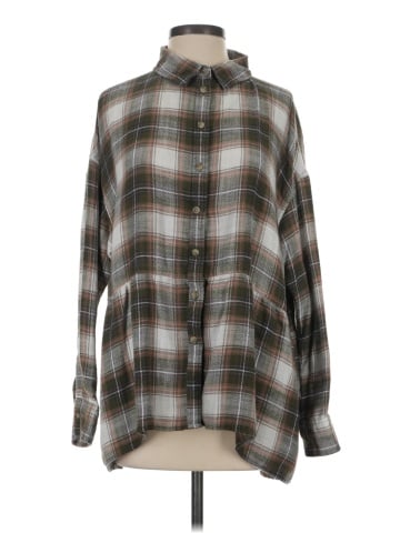 American Eagle Outfitters Long Sleeve Button-Down Shirt (view 1)