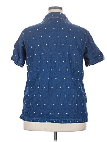 Basic Editions Short Sleeve Button-Down Shirt (view 2)