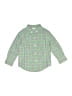 Janie and Jack Checkered-gingham Green Long Sleeve Button-Down Shirt Size 18-24 mo - photo 1
