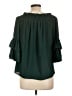She + Sky 100% Polyester Green 3/4 Sleeve Blouse Size L - photo 2