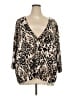 Avenue Animal Print Tan Cardigan Size 26 - 28 Plus - photo 1