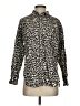 Maeve Animal Print Brown Long Sleeve Blouse Size S - photo 1