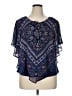 Westport 100% Polyester Blue Short Sleeve Blouse Size 1X - photo 1