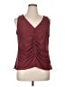 CAbi Burgundy Sleeveless Blouse Size XL - photo 1
