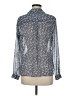 Topshop Paisley Blue Long Sleeve Blouse Size 6 - photo 2