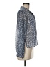 Topshop Paisley Blue Long Sleeve Blouse Size 6 - photo 4