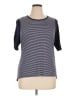 Coldwater Creek Stripes Blue Short Sleeve Top Size XL - photo 1