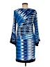 SOHO Apparel Ltd Graphic Blue Cocktail Dress Size M - photo 2