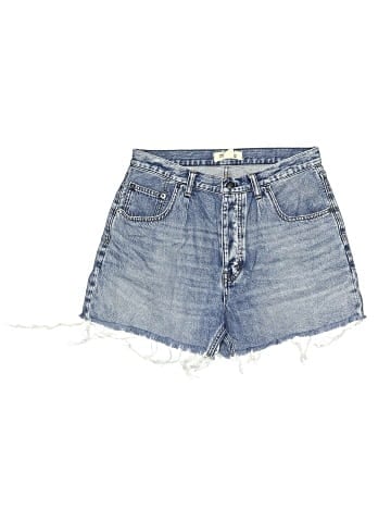 Madewell Pleated Low-Slung Denim Shorts in Billings Wash: Airy Denim Edition (view 1)