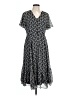 Calvin Klein 100% Polyester Print Black Casual Dress Size 10 - photo 1