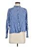 Ann Taylor LOFT 100% Rayon Stripes Blue Long Sleeve Blouse Size M - photo 1