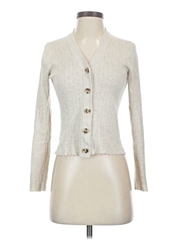 Madewell Pointelle Ribbed Cardigan Sweater (view 1)