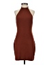 Shein Solid Brown Cocktail Dress Size 4 - photo 1