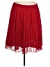 Elle 100% Polyester Argyle Red Casual Skirt Size XL - photo 1